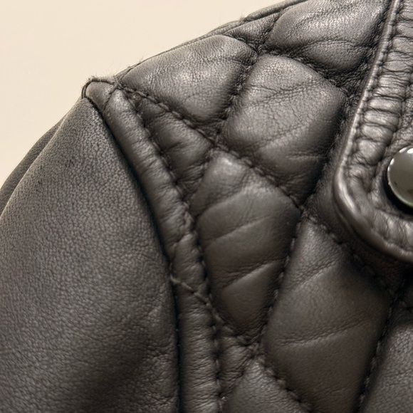 All Saints Conroy Quilted Leather Biker Jacket - Picture 4 of 10